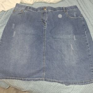 Penningtons Blue Denim A-Line Skirt